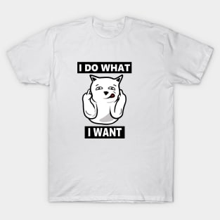 I do What I want Cat, Funny mean cat T-Shirt